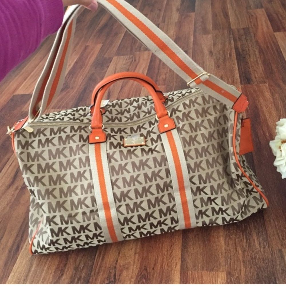 Micheal‎ Kors Duffel Bag Brown and Orange